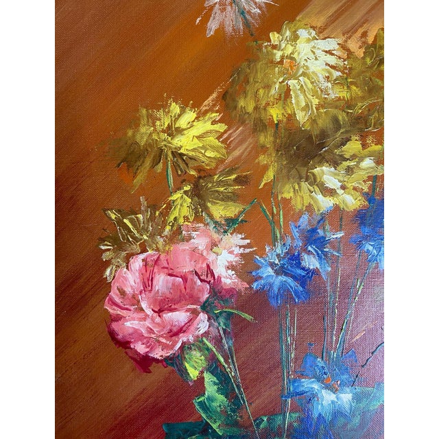Georges De Marco, Floral Still Life, 1960s, Oil Painting on Canvas, Framed For Sale - Image 4 of 10