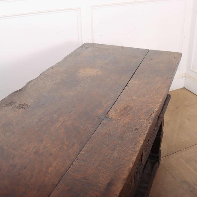 Antique Spanish Oak Console Table, 1600s For Sale - Image 14 of 18