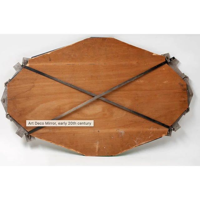Art Deco Silvered Bronze Wall Mirror For Sale - Image 4 of 4