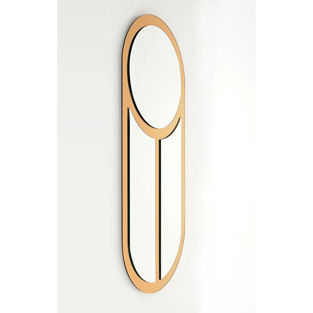 Large Triple Bronze Colored Mirror by Crystal Art, Italy, 1970s For Sale - Image 12 of 18