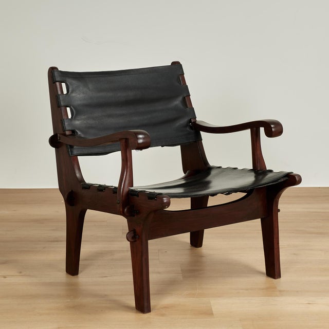 Set of Three Modern Rosewood Safari Chairs by Angel Pazmino For Sale - Image 4 of 18