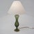 Green 1890's French Art Nouveau Baccarat Style Satin Glass & Ormolu Antique Table Lamp - Rewired For Sale - Image 8 of 14