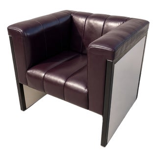 Vintage Lounge Chair in Leather, 1990s For Sale