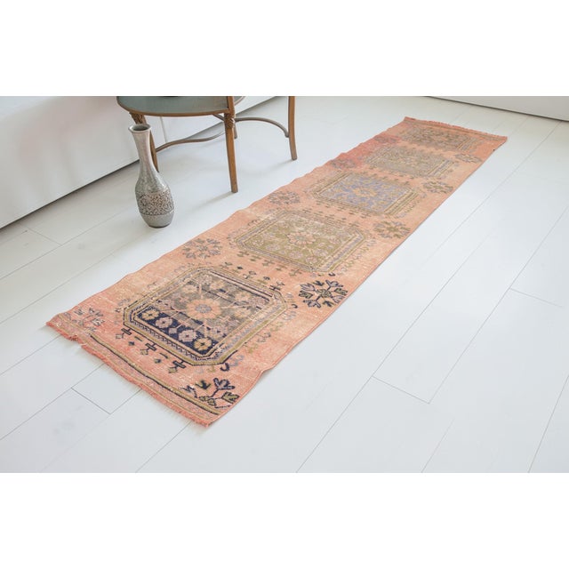 Faded Terracotta & Sage Vintage Rug For Sale - Image 10 of 10