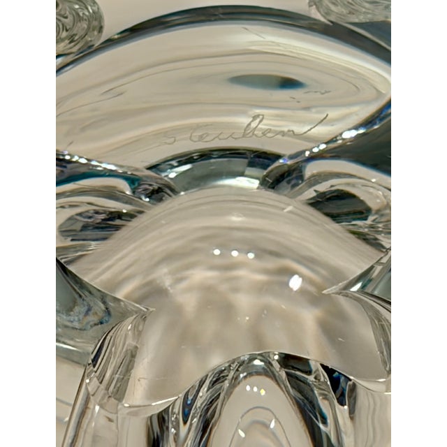 Mid 20th Century Steuben Crystal Floret Bowl Designed by Donald Pollard For Sale - Image 10 of 14
