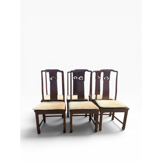 Set of Six Henredon Ming Style Dining Chairs, Mid-1980s For Sale In Boston - Image 6 of 18