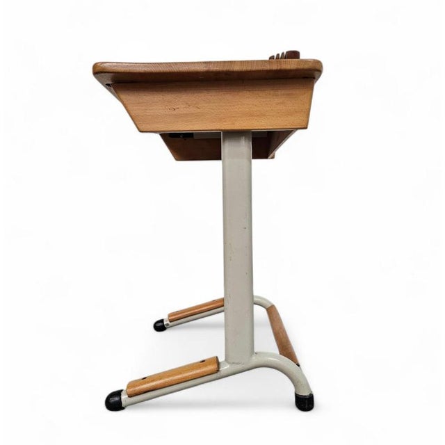 School Desk Set with Tapering Legs, 1960s, Set of 2 For Sale - Image 13 of 18