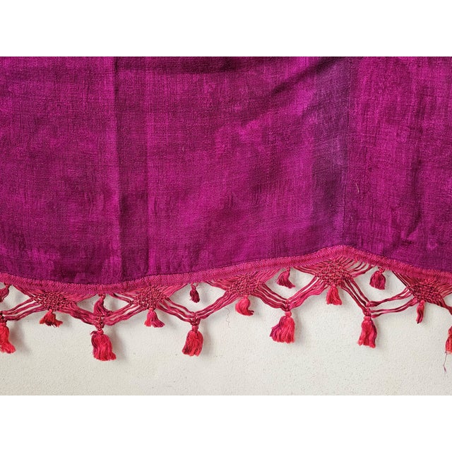 Antique Italian Bedspread in Calabrian Silk Damask, 1750 For Sale - Image 6 of 11