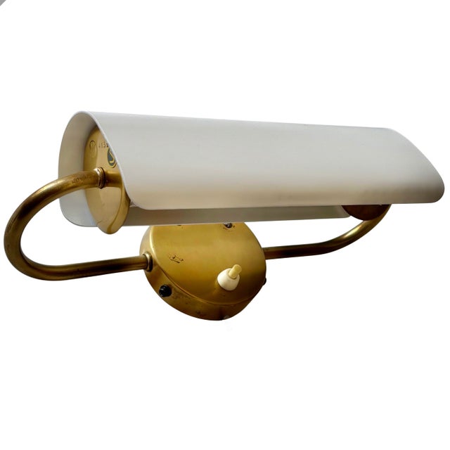 Vintage Wall Lamp in Brass and Steel by Bertil Brisborg for Nordiska Kompaniet, Sweden, 1950s For Sale - Image 12 of 12