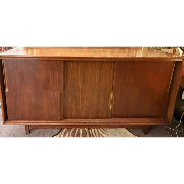 Mid Century Walnut and Brass Dresser, Credenza by Designer Merton Gershun for Cavalier For Sale - Image 16 of 18