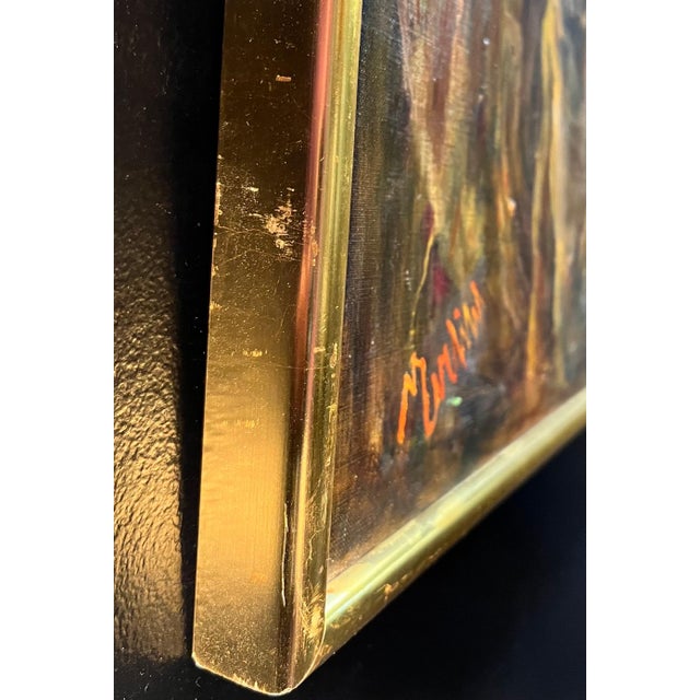 Gold Vivaldo Martini, Abstract Composition No.7, Oil on Canvas For Sale - Image 8 of 11