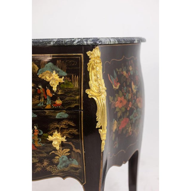 Louis XV-Style Lacquered Chest of Drawers, 1950s For Sale - Image 10 of 18