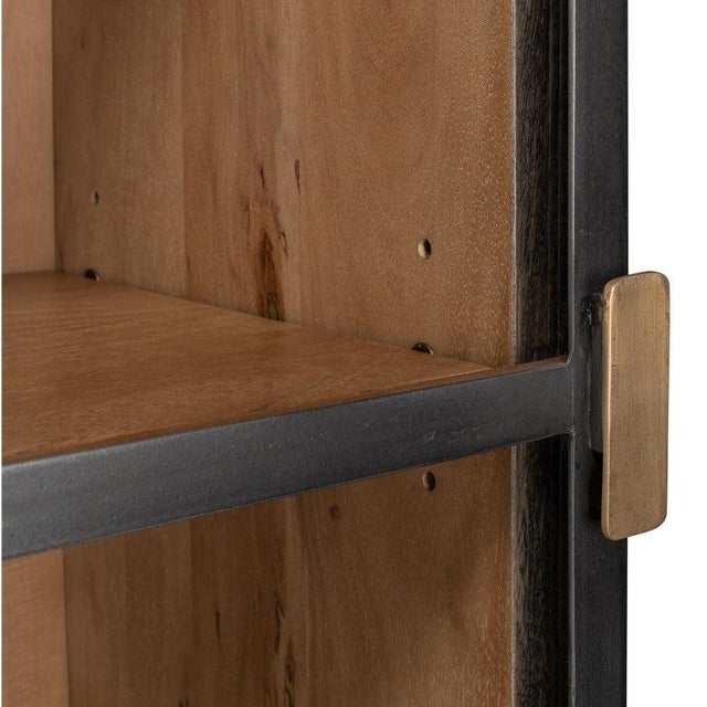 Industrial Glazed Display Cabinet, Left-Opening For Sale In Raleigh - Image 6 of 10