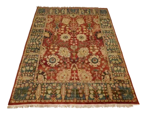 Vintage Indian Agra Rug- 8′ × 10′