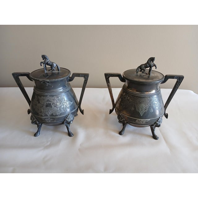 Late 19th Century Webster Silver Plate Coffee/Tea Service With Horse Finials - 7 pcs For Sale - Image 13 of 18