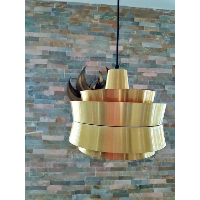 Metal Swedish Ceiling Lamp by Carl Thore & Sigurd Lindkvist for Granhaga Metallindustri, 1960s For Sale - Image 7 of 18