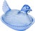 Mid 20th Century Mid 20th Century Handblown Blue Americana Glass Hen-Figurine Centerpiece For Sale - Image 5 of 9