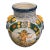 Vintage Italian Majolica Style Lion-Head Lemon Motif Ceramic Urn Vase For Sale