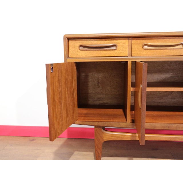 Mid Century Modern Vintage Teak Credenza Sideboard by Gplan Danish Style For Sale - Image 9 of 14