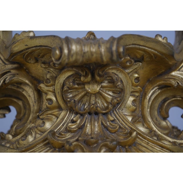 Pair of Louis XV Polychrome & Gilt Composite Baluster Urns For Sale - Image 17 of 18