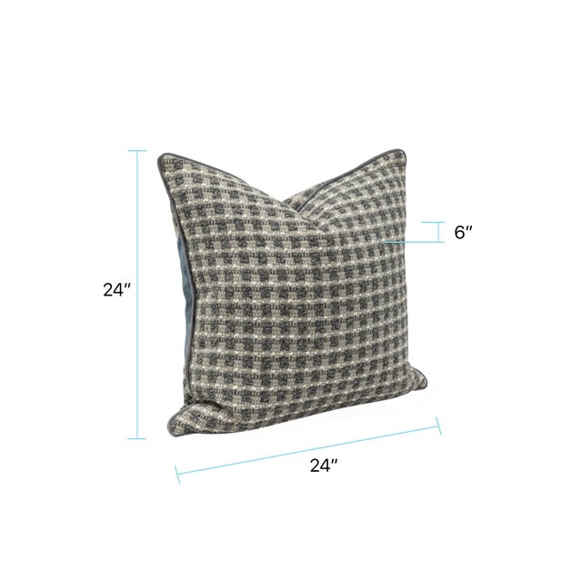 Gray Furley Grey Down Filled 20x20 Pillow For Sale - Image 8 of 10