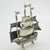 Vintage Italian Handmade Silver Vessel Sailing Ship Figurine, Tuscany, 1980s For Sale - Image 4 of 13