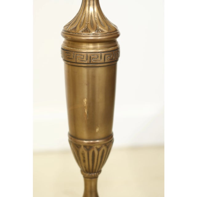 Approx: 20 Years Old Model 5577 High Quality Construction Traditional Style Iron Stands Greek Key Urn Design On Finial Top...