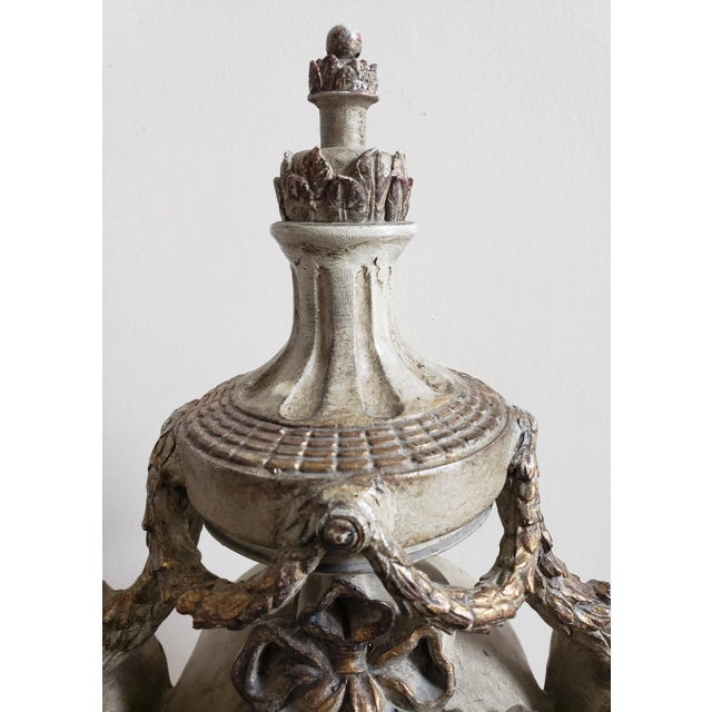 Greige Louis XVI Style Partial Gilt Mounted Clock For Sale - Image 8 of 10