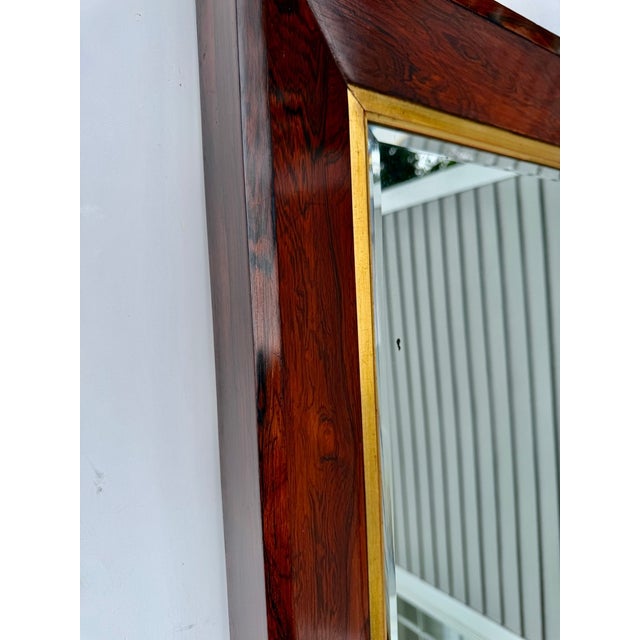 English Edwardian Rosewood Wall Mirror With Carved Frame, Circa 1901 For Sale - Image 9 of 15