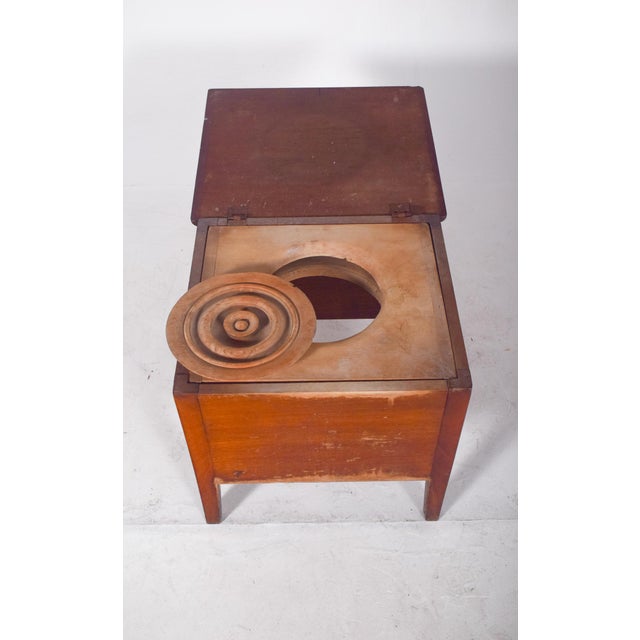 Brown English Wooden Cabinet with Sanitary Container, 1920s For Sale - Image 8 of 9