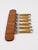 #3679 Corn Cob Skewers Forks with Leather Holder attributed to Carl Auböck, Vienna, Austria, 1930s, Set of 7 For Sale - Image 6 of 10
