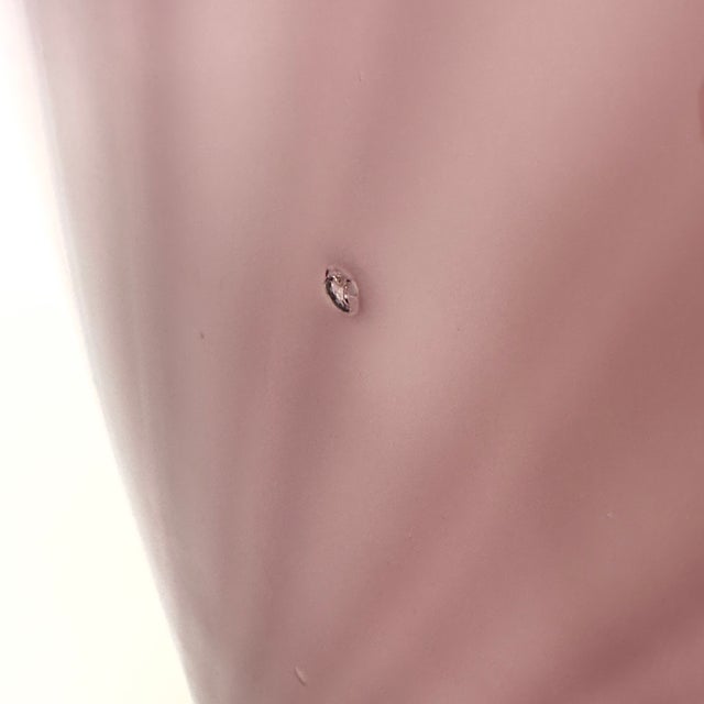 Oversized Striped Swirl Mauve-on-Mauve Glass Vase For Sale - Image 12 of 12