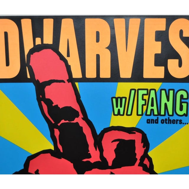 Pop Art Frank Kozik San Francisco Punk-Pop-Art Masterpiece Dwarves With Fang Large Scale Screen Print c.1997 For Sale - Image 3 of 5
