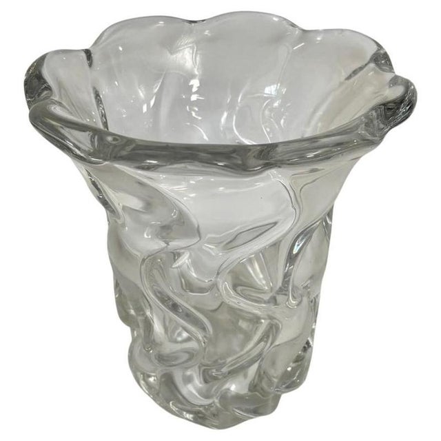Crystal Glass Vase, France, 1970s For Sale - Image 9 of 9