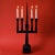 Brutalist Candelabra in Black Forged Steel, 1950s For Sale - Image 10 of 11
