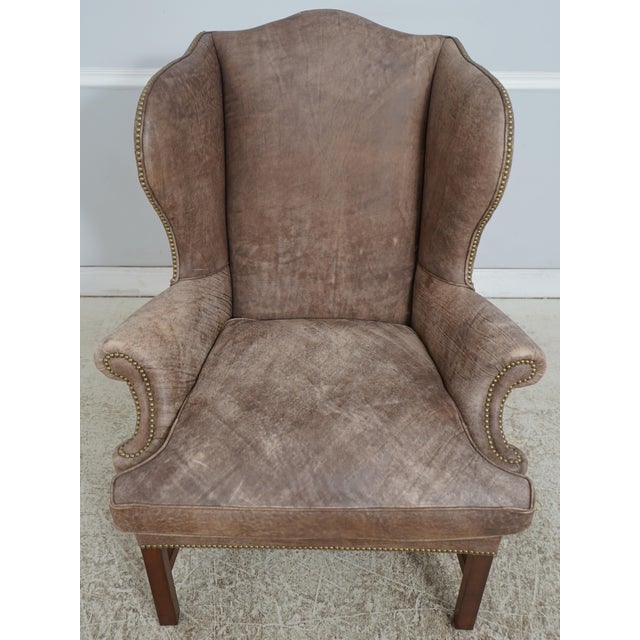 Age: C.1988 Details: Down Seat Cushion High Quality Construction Large Impressive Chair Nice Tooled Leather 18 C. Design...
