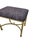 1970s Vintage Italian Regency Brass Labarge Ottoman Footstool Vanity Bench Harden For Sale - Image 5 of 13