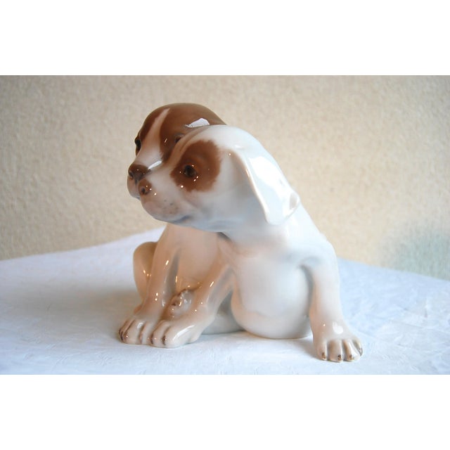 Figurative Royal Copenhagen Denmark, Porcelain Pointer Puppies Dog Figurine, 1889-1922 For Sale - Image 3 of 7