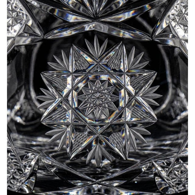 Antique American Brilliant Period Cut Crystal 3-Footed Centerpiece Bowl - 8.5" For Sale - Image 4 of 5