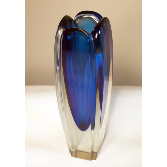 Cobalt Blue Usva Art Glass Vase for Nuutajärvi Notsjö For Sale - Image 6 of 6