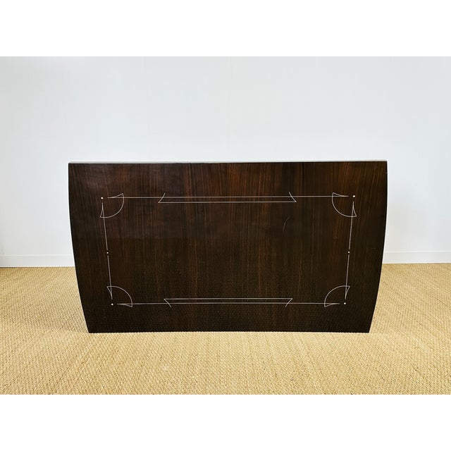 Wood Art Déco Extendable Dining Table in Maccassar Ebony, France, 1950s For Sale - Image 7 of 17