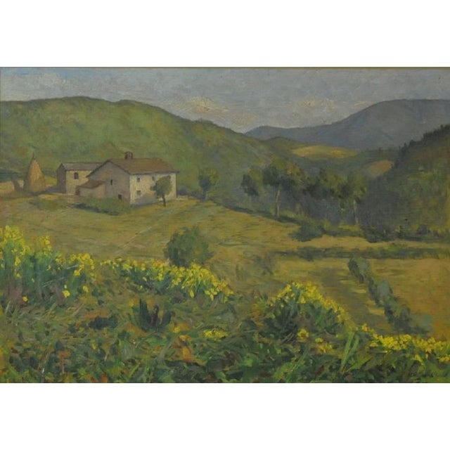 Giovanni Malesci View of Vicchio Mugello, 1914 Oil on panel 48.5x34 cm This piece is attributed to the mentioned...