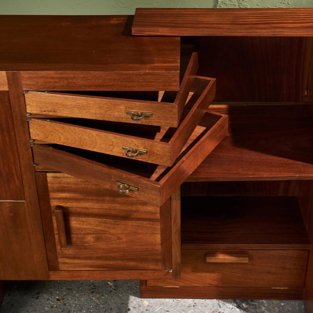 Multifunctional Sideboard in Mahogany in the style of Eileen Gray, Germany For Sale - Image 10 of 13