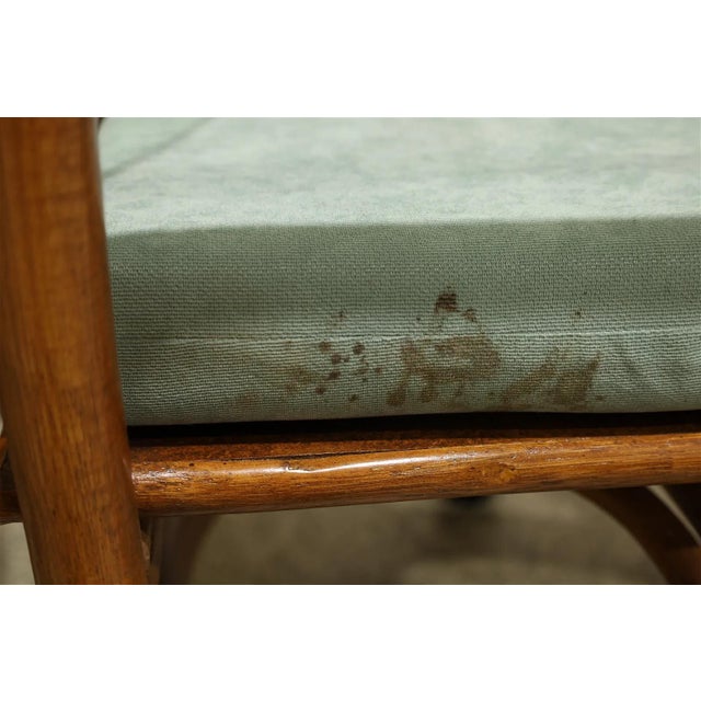 Wood 1980s Vintage Rattan Bentwood Patio Dining Set of 5 For Sale - Image 7 of 12