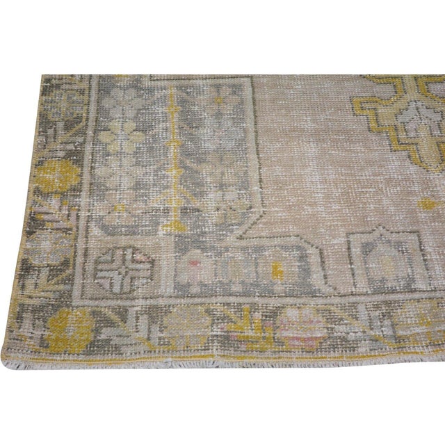 Turkish Vintage Turkish Anatolian Hand Knotted Wool Rug, 4'x8'5'' For Sale - Image 3 of 6