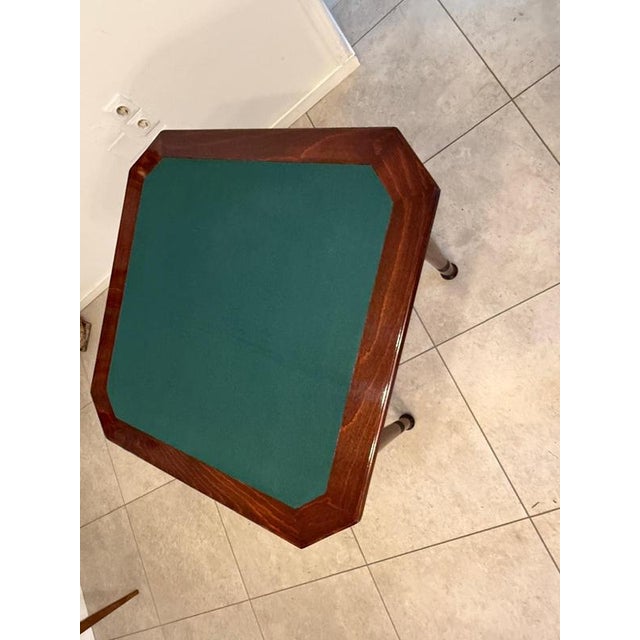 Wood Antique Game Table in Mahogany from Thonet, 1890s For Sale - Image 7 of 16