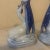 Contemporary 1990s Blue and White Ceramic Swan Candlestick Holders For Sale - Image 3 of 6