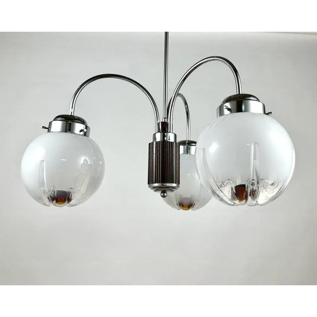 Futuristic Chandelier from A.V. Mazzega, Italy, 1970s For Sale - Image 3 of 11