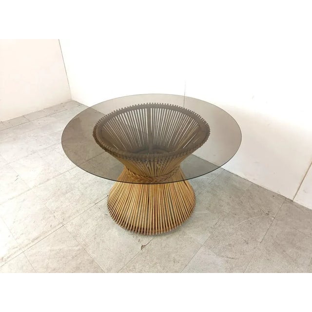 1980s Bamboo Dining Table, 1980s For Sale - Image 5 of 11