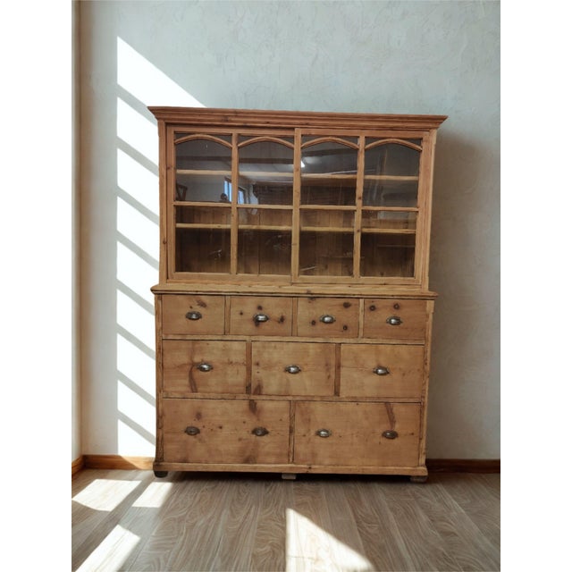 Wood Large Pharmacy Shop Cabinet For Sale - Image 7 of 7